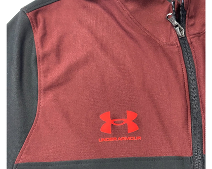 Under Armour Black and Maroon Zip-Up Sports Jacket