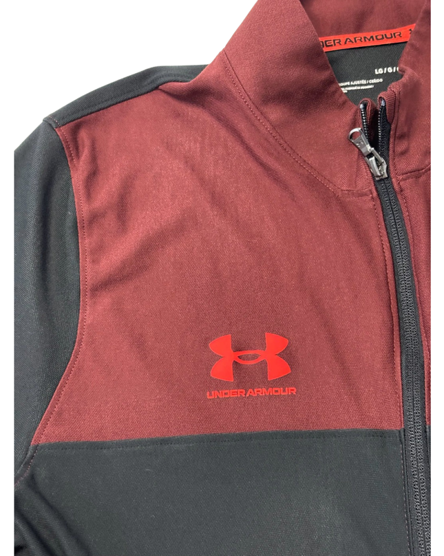 Under Armour Black and Maroon Zip-Up Sports Jacket