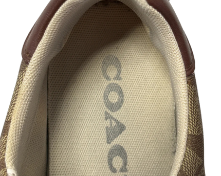 Coach Brown Signature Monogram Low-Top Sneakers