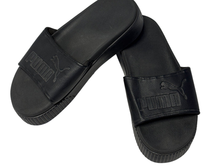 Puma Black Platform Slides Sandals
