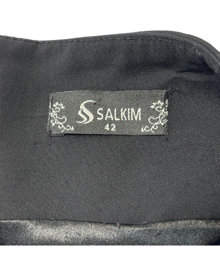 Salkim Black Embellished High-Low Flared Skirt