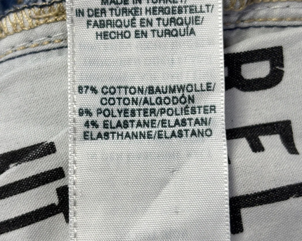 True Religion Blue Rocco Relaxed Skinny Distressed Jeans