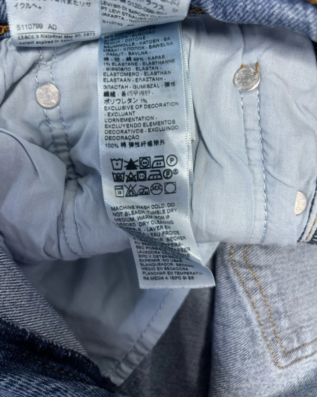 Levi's Premium Blue Ribcage Bell High-Rise Flared Jeans