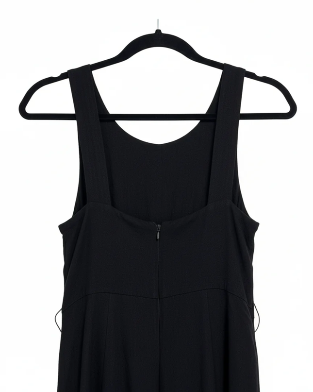 Anthropologie Black Sleeveless Midi Dress with Front Slit