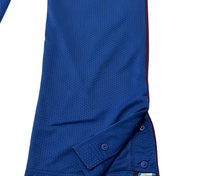 Nike Blue Mesh Snap-Button Athletic Track Pants