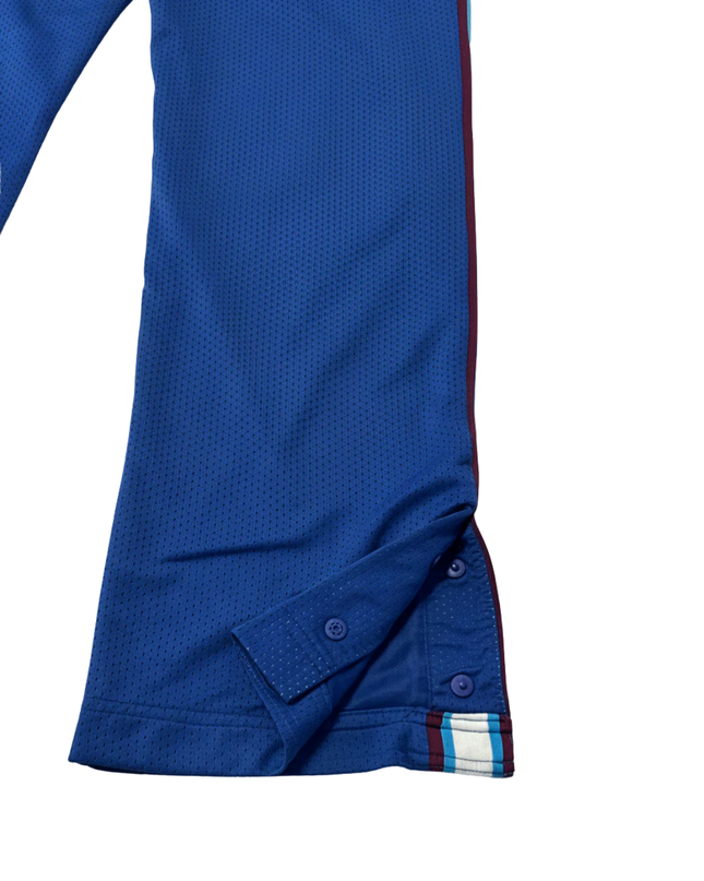 Nike Blue Mesh Snap-Button Athletic Track Pants