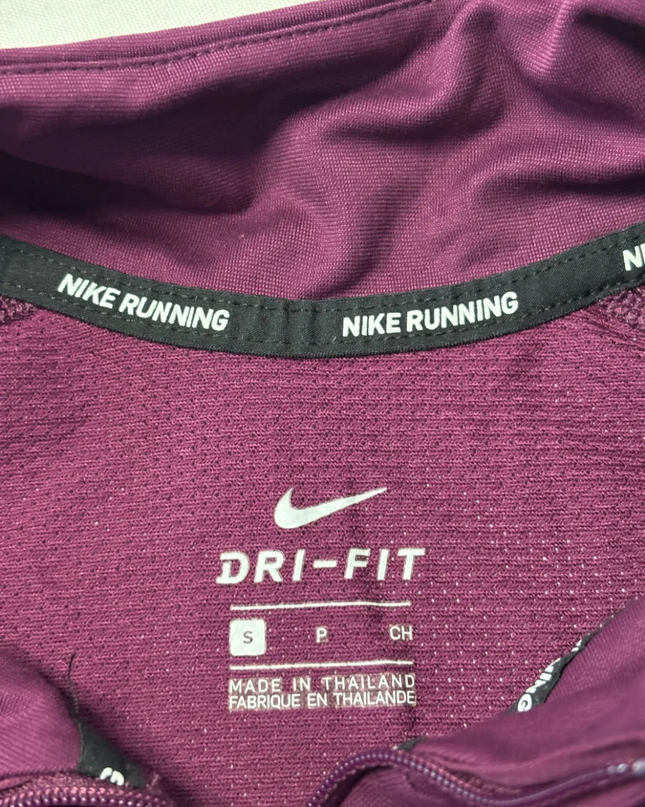 Nike Purple Half-Zip Dri-FIT Running Sports Upper