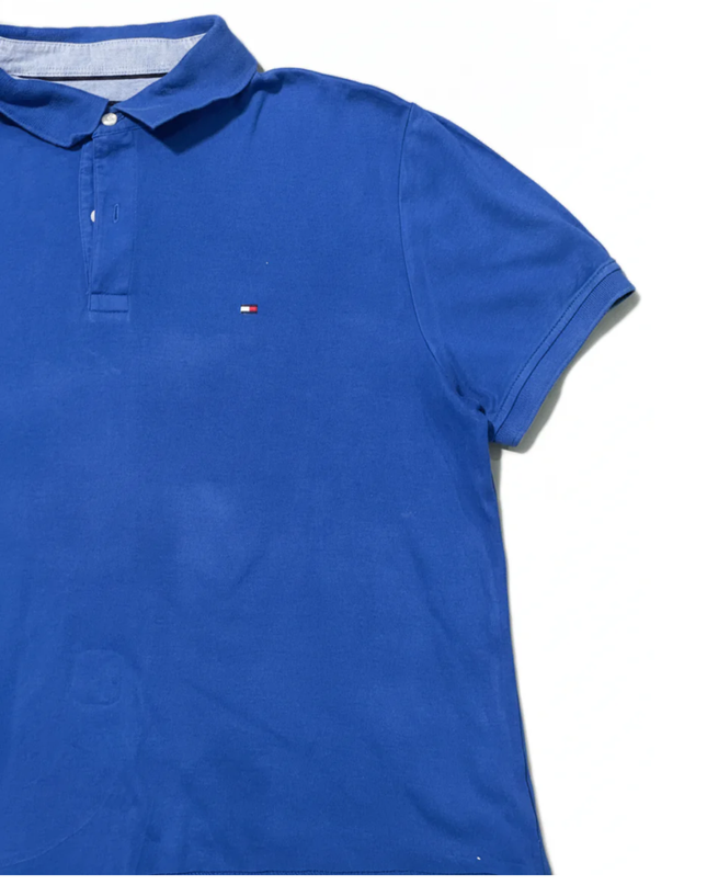 Tommy Hilfiger Blue Custom Fit Short Sleeve Polo Shirt