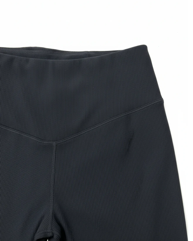Jason Wu Black Ribbed High-Waisted Leggings