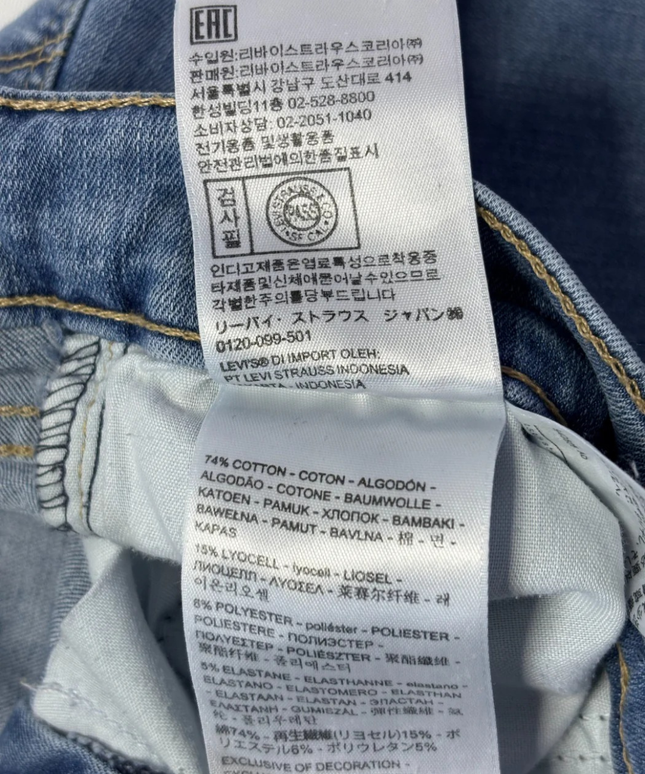 Levi's 311 Shaping Skinny Blue Jeans