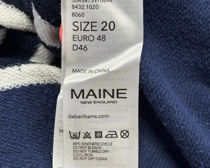 MAINE NEW ENGLAND Multicolor Striped Quarter-Button Sweatshirt