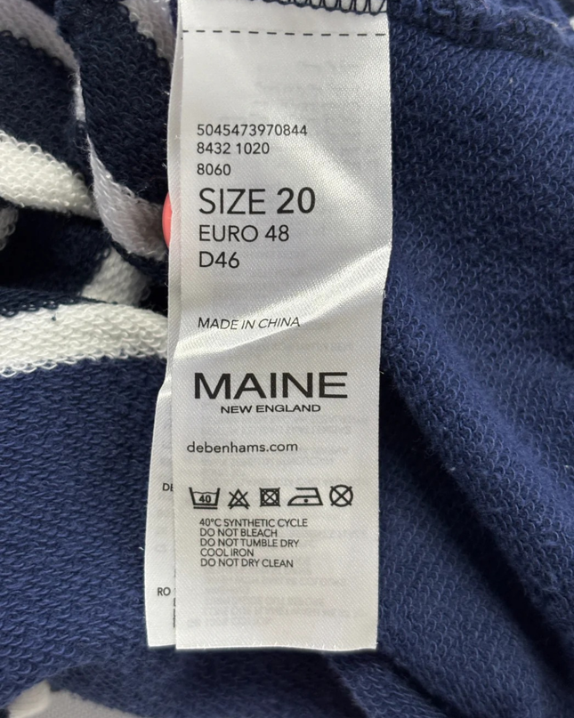 MAINE NEW ENGLAND Multicolor Striped Quarter-Button Sweatshirt