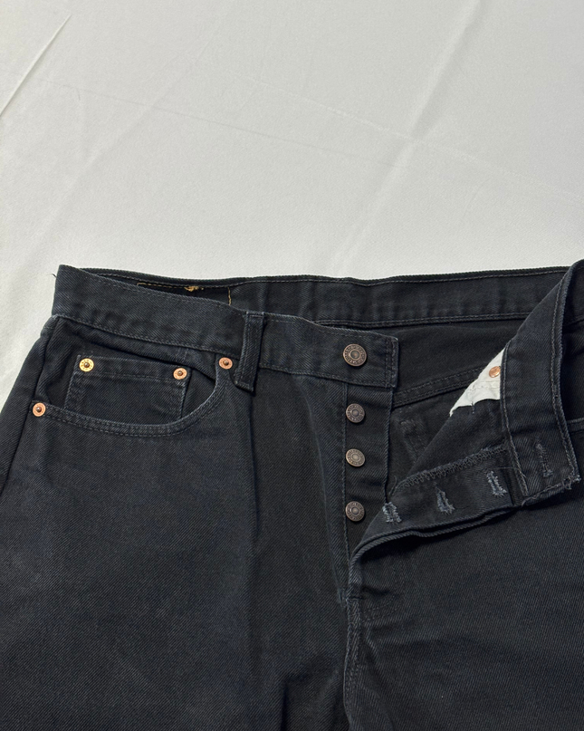 Levi's Men's Black Straight Leg Classic Denim Jeans