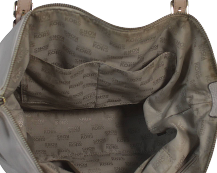 Michael Kors Beige Pebbled Leather Tote Bag