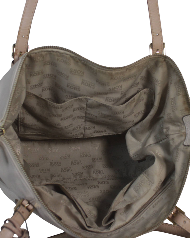 Michael Kors Beige Pebbled Leather Tote Bag