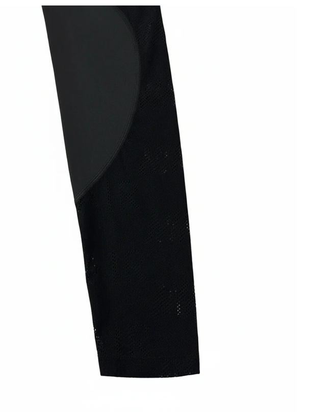 Nike Air Dri-FIT Black Mesh Panel Performance Running Leggings
