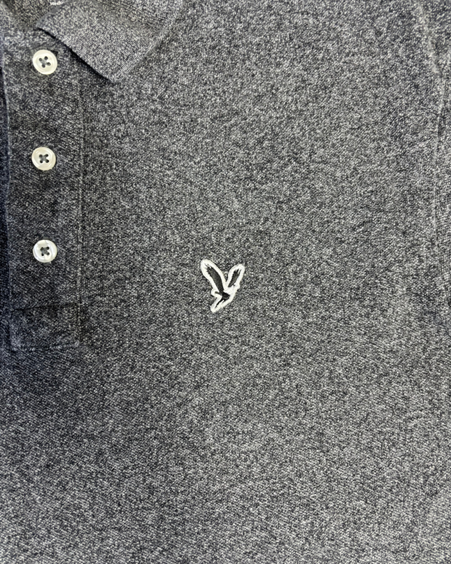 American Eagle Grey Short Sleeve Polo Shirt