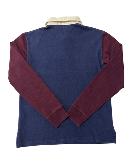 Polo Ralph Lauren Blue & Burgundy Striped Rugby Shirt