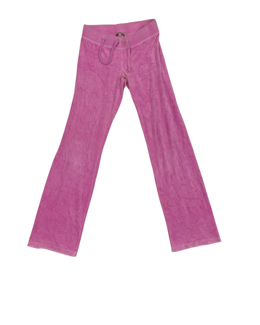 Juicy Couture Pink Velour Classic Back Logo Tracksuit Pants - XS | Waist: 24"