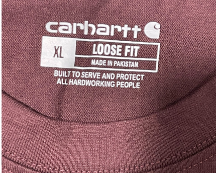 Carhartt Burgundy Heavyweight Loose Fit Pocket T-Shirt W/Tags