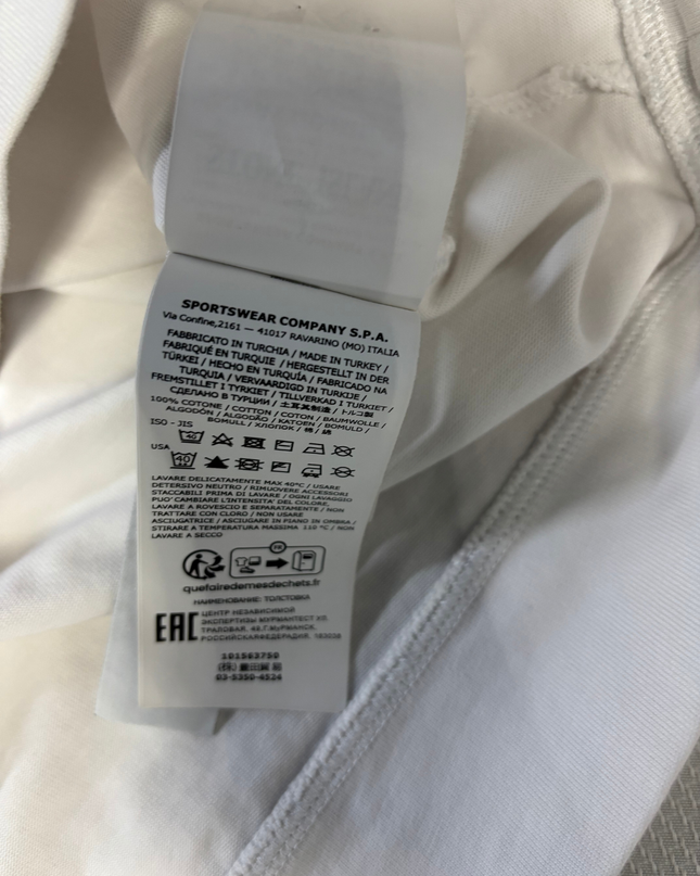 Stone Island White Long Sleeve Crewneck Sweatshirt