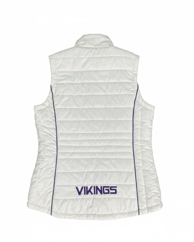 NFL TEAM APPAREL White Minnesota Vikings Women's Puffer Vest
