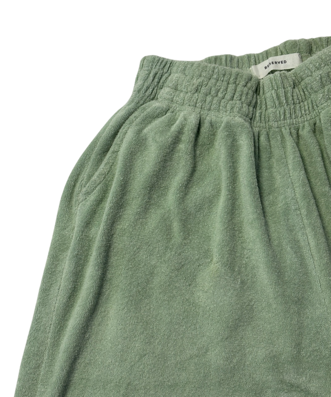 Reserved Green Terry Towelling Jogger Pants