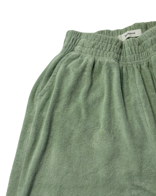 Reserved Green Terry Towelling Jogger Pants