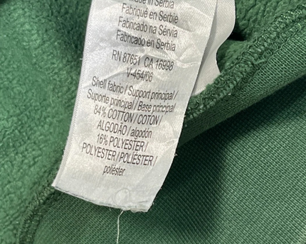 Lacoste Green Classic Fit Fleece Pullover Hoodie