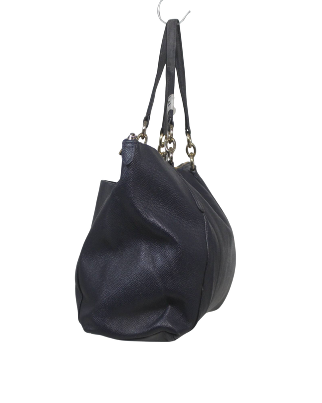 Coach Black Pebbled Leather Tote Bag