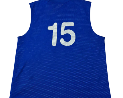 AND1 Blue Reversible Mesh Basketball Jersey Number 15