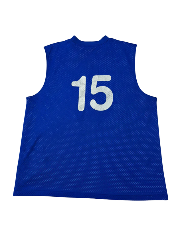 AND1 Blue Reversible Mesh Basketball Jersey Number 15