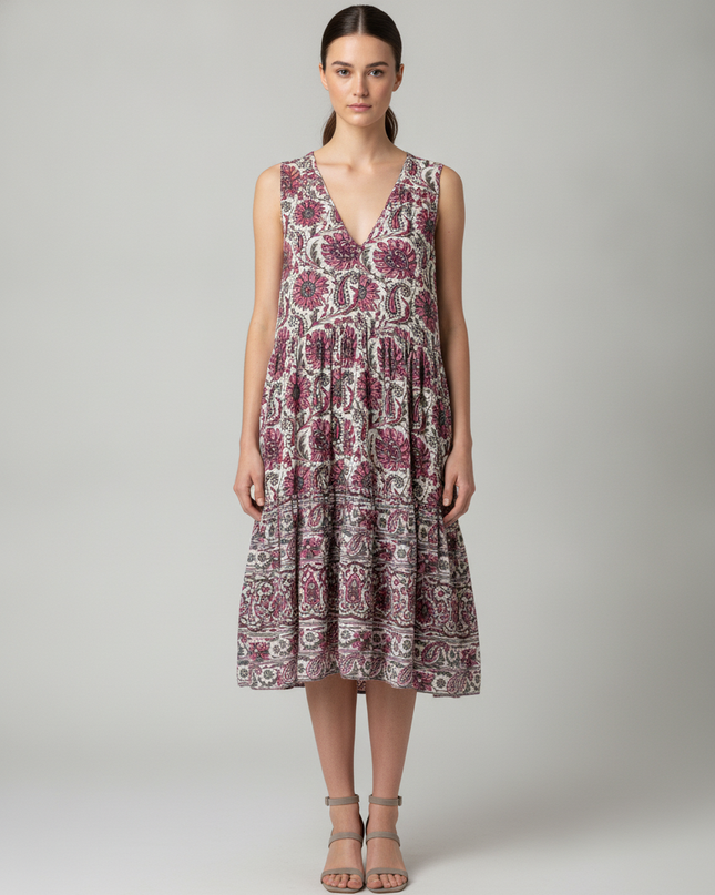 American Eagle Outfitters Multicolor Floral Paisley Tiered Mini Dress