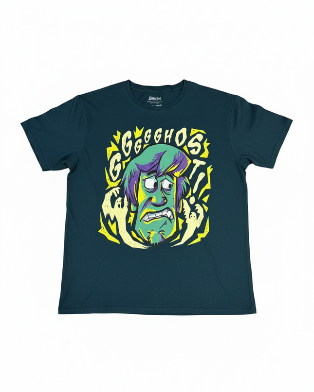 Zing Pop Culture Dark Teal Scooby-Doo Shaggy Ghost Graphic Tee