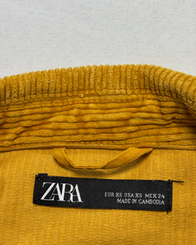 Zara Mustard Yellow Oversized Corduroy Jacket
