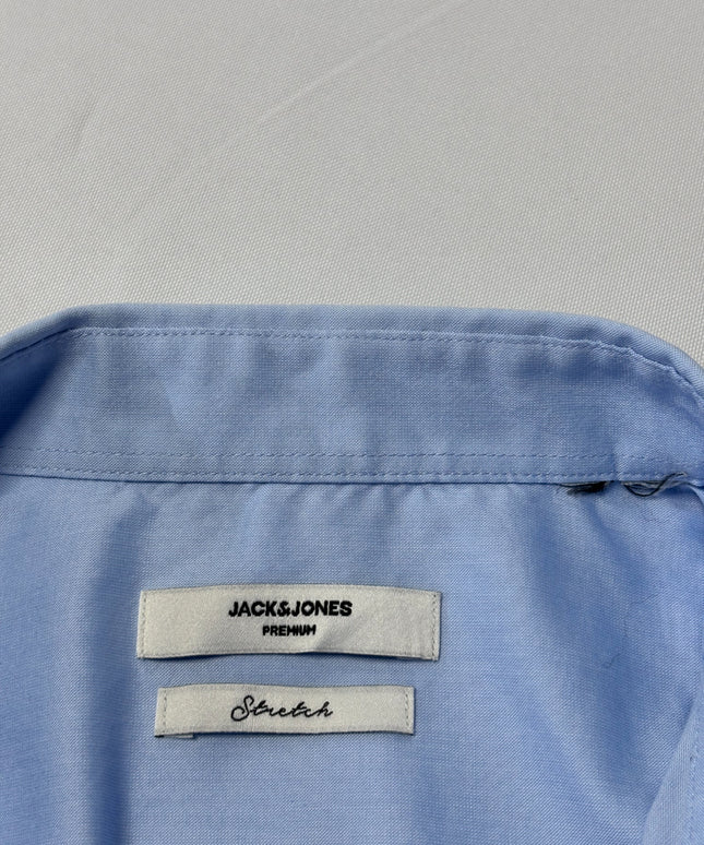 Jack & Jones Premium Light Blue Long Sleeve Stretch Shirt