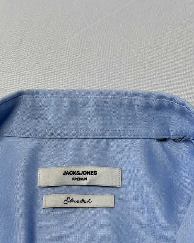 Jack & Jones Premium Light Blue Long Sleeve Stretch Shirt