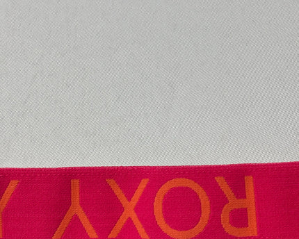 Roxy Pink/Black Striped Tropical Detail Athletic Leggings