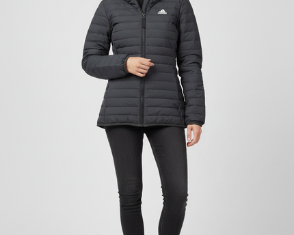 Adidas Black Hooded Puffer Down Jacket