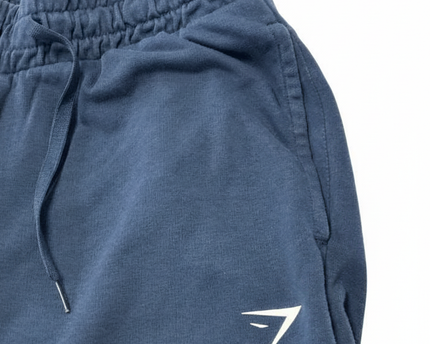Gymshark Crest Navy Blue Tapered Joggers Sweatpants