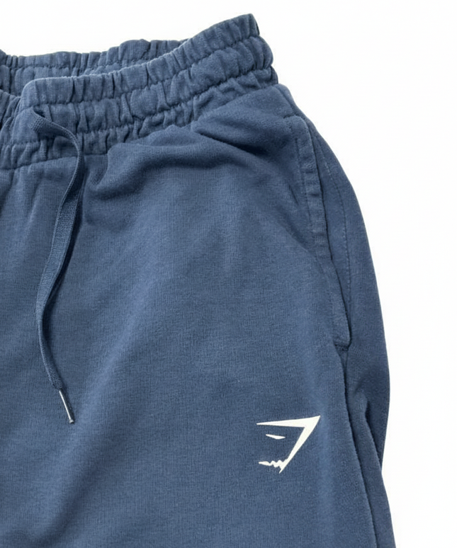 Gymshark Crest Navy Blue Tapered Joggers Sweatpants