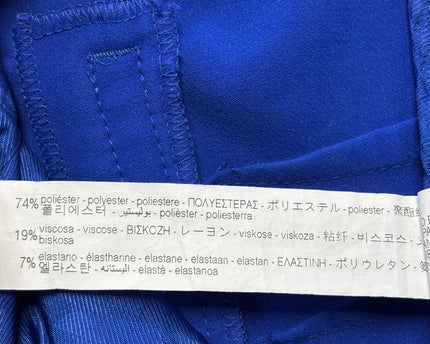 Zara High-Waisted Blue with Button Detail Tapered Trousers
