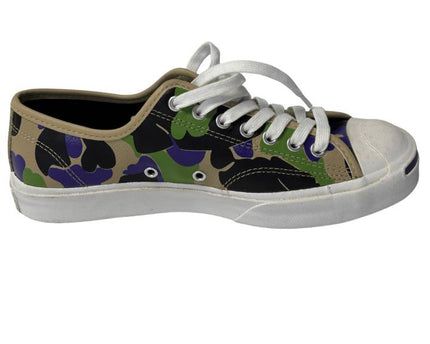 Converse Jack Purcell Multicolor Camo Heart Print Leather Sneakers