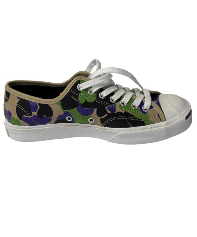 Converse Jack Purcell Multicolor Camo Heart Print Leather Sneakers