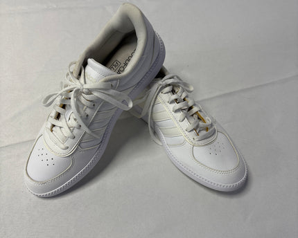 Adidas White Cloudfoam Plus Three-Stripes Sneakers