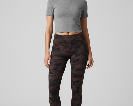 Lululemon Brown Camouflage Fast and Free High-Rise Leggings