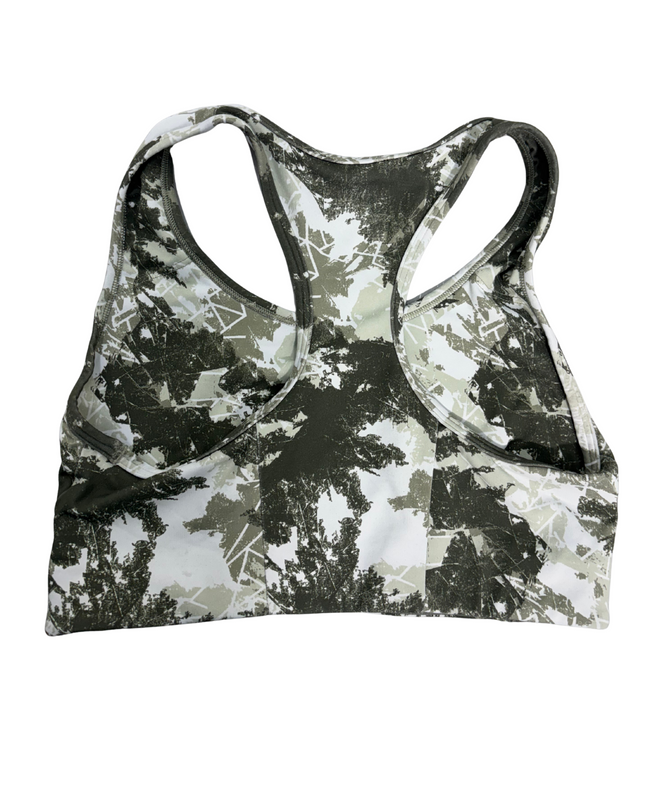 Gymshark Camo Print Racerback Sports Top – Green/White - S