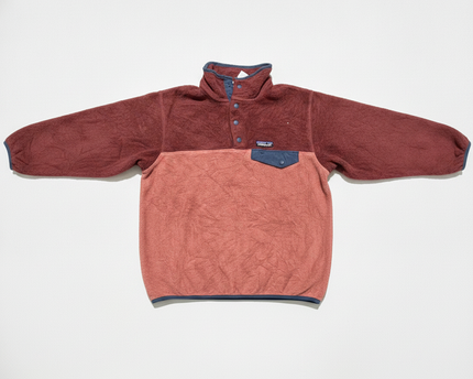 Patagonia Maroon Synchilla Fleece Snap-T Pullover