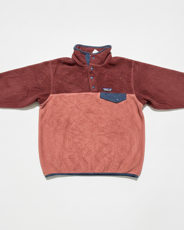 Patagonia Maroon Synchilla Fleece Snap-T Pullover