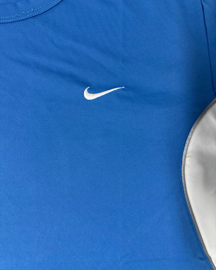 Nike FITDRY Blue & White Performance Training T-Shirt - M
